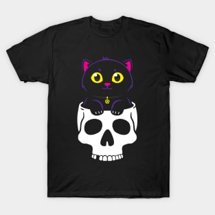 Kitty In Skull T-Shirt